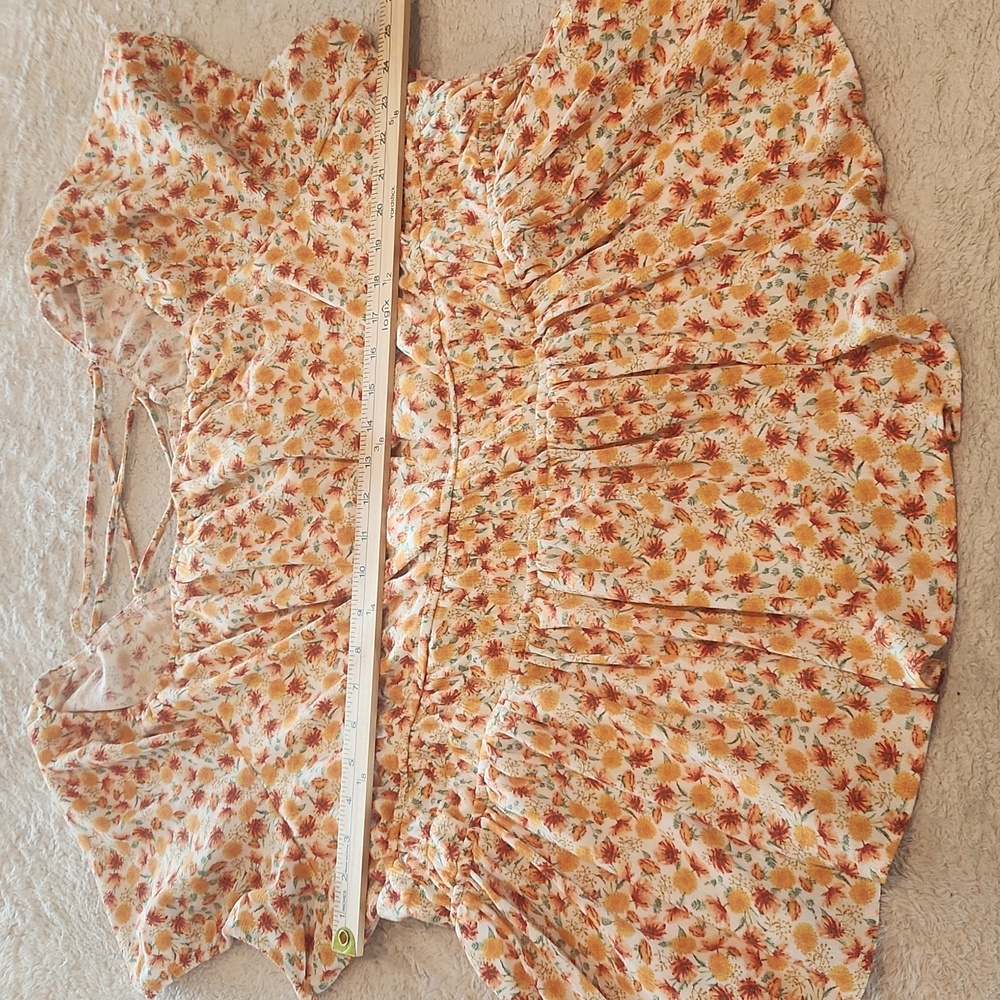 NWOT Torrid Sz 5 Marigold Spring Summer Top Blouse Corset Back Can Be Adjusted - Picture 9 of 10